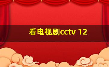 看电视剧cctv 12